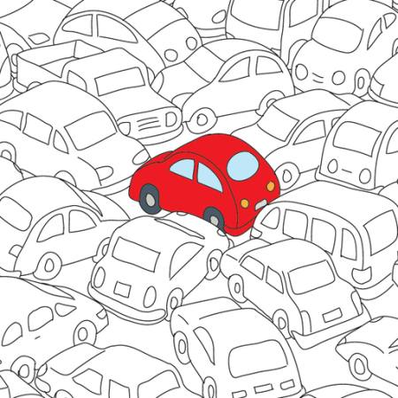 punane, auto, moosi, liiklus Robodread - Dreamstime