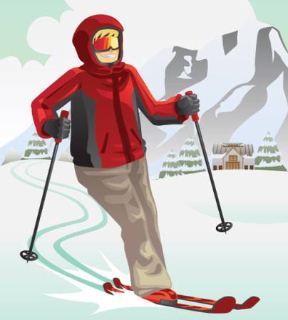 ski, talv, lumi, mägi, kuurort, punane Artisticco Llc - Dreamstime