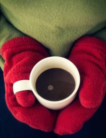 tassi, kohvi, kohvi, käed, punase, kindad, roheline Edward Fielding - Dreamstime