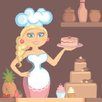 Pixwords Pildi daam, blond, kokk, kook, naine, köök Klavapuk - Dreamstime