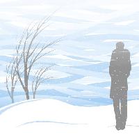 Pixwords Pildi talv, lumi, inimene, mees, lumetorm, puu Akvdanil