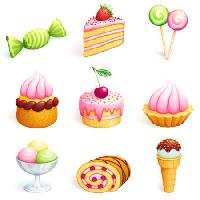 Pixwords Pildi kook, kommid, kommid, jäätis, cupcake Rosinka - Dreamstime