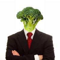 Pixwords Pildi taimsed, mees, inimene, ülikond, vegan, köögiviljad, brokkoli Brad Calkins (Bradcalkins)