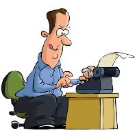 Pixwords Pildi mees, kontoris, kirjutada, kirjanik, paber, tool, kirjutuslaud Dedmazay - Dreamstime